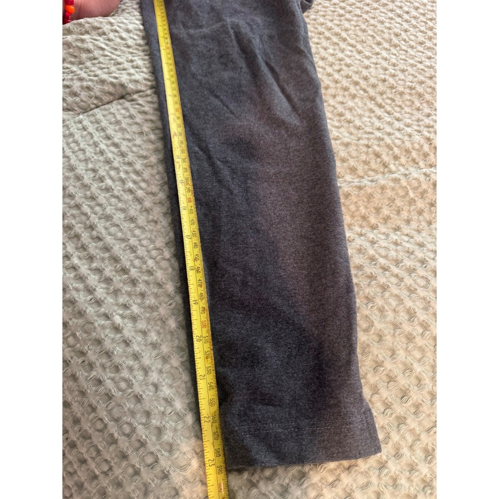Lysse Charcoal Gray Heathered High Waist Cropped Leggings Side Slit Size Medium - Picture 6 of 6